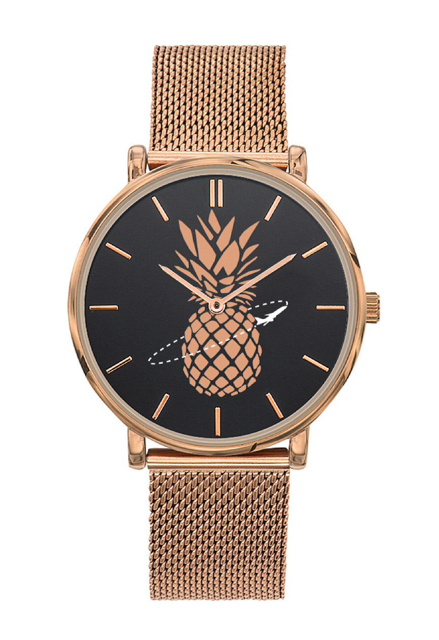 Montre acier inoxydable or rose