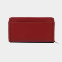 Load image into Gallery viewer, Portefeuille-Compagnon vegan Couture rouge, éthique écologique recyclé et  écoresponsable.