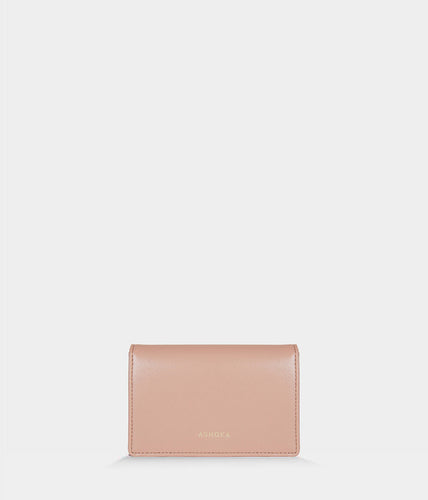 Porte-monnaie vegan Apple Skin nude, Haute maroquinerie végane