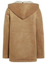 Load image into Gallery viewer, manteau daim vegan doublé shearling