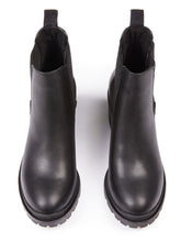 Load image into Gallery viewer, bottines noires talon plateau | Will&#39;s Vegan Store