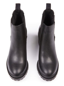 bottines noires talon plateau | Will's Vegan Store