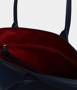 Sac cabas vegan pour femme Jolly Apple Skin bleu marine, sans cuir, éthique, écoresponsable, écologique, recyclé et sans cruauté