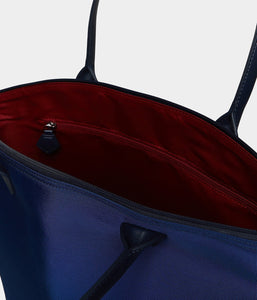 Sac cabas vegan pour femme Jolly Apple Skin et Nylon recyclé bleu marine, sans cuir, éthique, écoresponsable, écologique, recyclé et sans cruauté