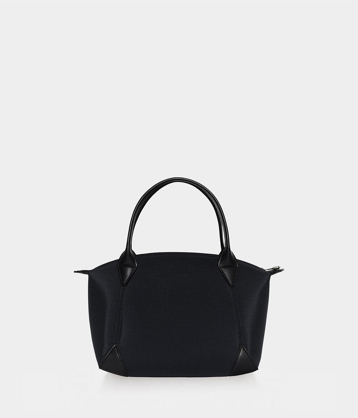 Sac à main vegan pour femme Pretty Apple Skin et Nylon recyclé noir sans cuir, éthique, écoresponsable, écologique, recyclé et sans cruauté