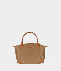 Sac à main vegan pour femme Pretty Apple Skin et Nylon recyclé caramel sans cuir, éthique, écoresponsable, écologique, recyclé et sans cruauté