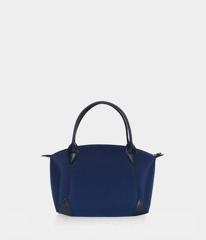 Sac à main vegan pour femme Pretty Apple Skin et Nylon recyclé bleu marine, sans cuir, éthique, écoresponsable, écologique, recyclé et sans cruauté