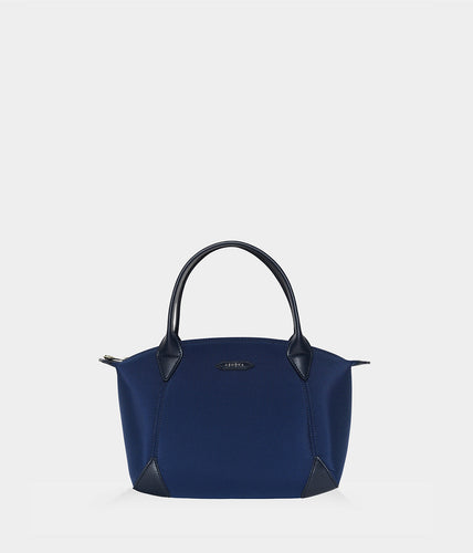 Sac à main vegan pour femme Pretty Apple Skin et Nylon recyclé bleu marine, sans cuir, éthique, écoresponsable, écologique, recyclé et sans cruauté