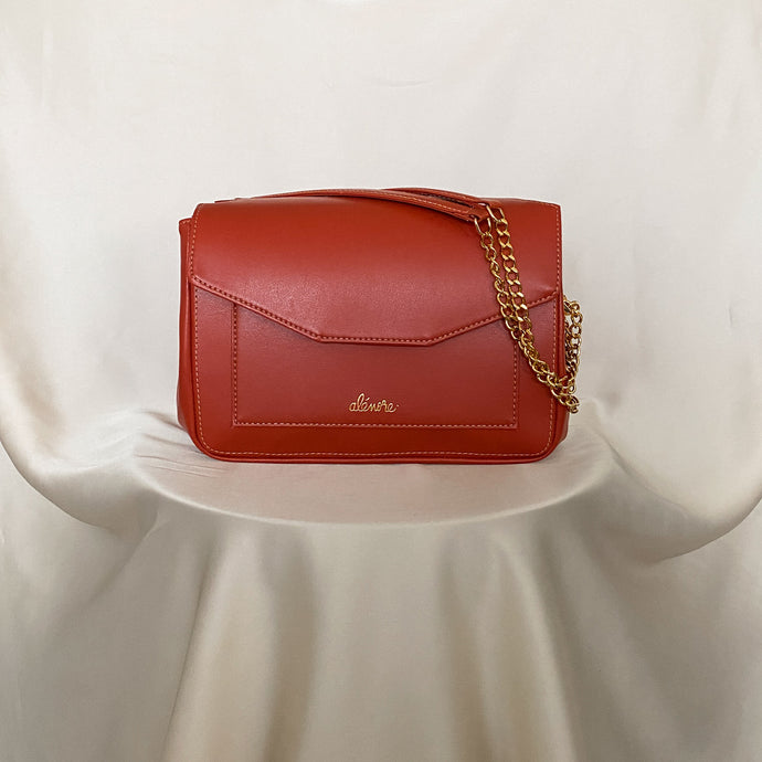 sac élégant en cuir vegan Terracotta