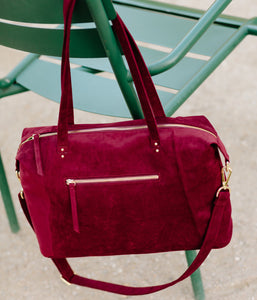 Sac Cabas Mia bordeaux vegan éthique et éco-responsable - Haute Maroquinerie vegan