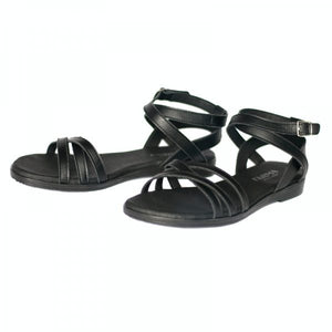 sandales noires vegan confortables