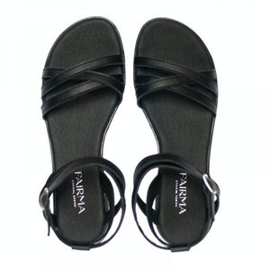 sandales noires vegan confortables