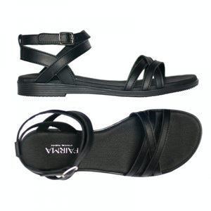 sandales noires vegan confortables