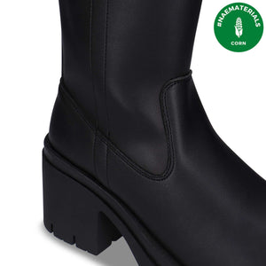 bottines vegan femme montantes avec grosse semelle crantée