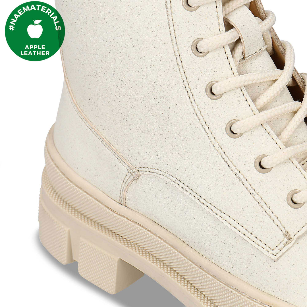 Bottines vegan chunky blanches à lacets