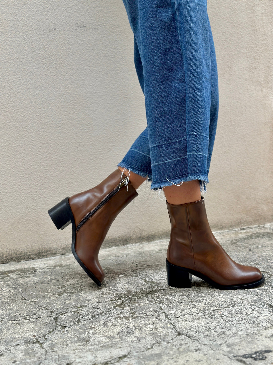 bottines vegan marron style vintage 70&