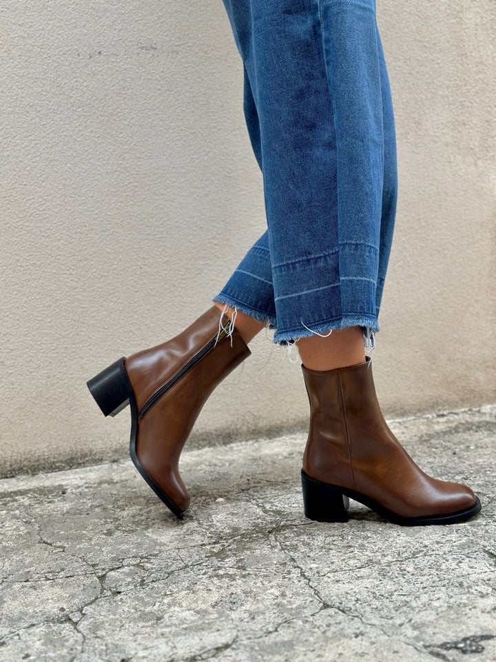 bottines vegan marron style vintage 70&