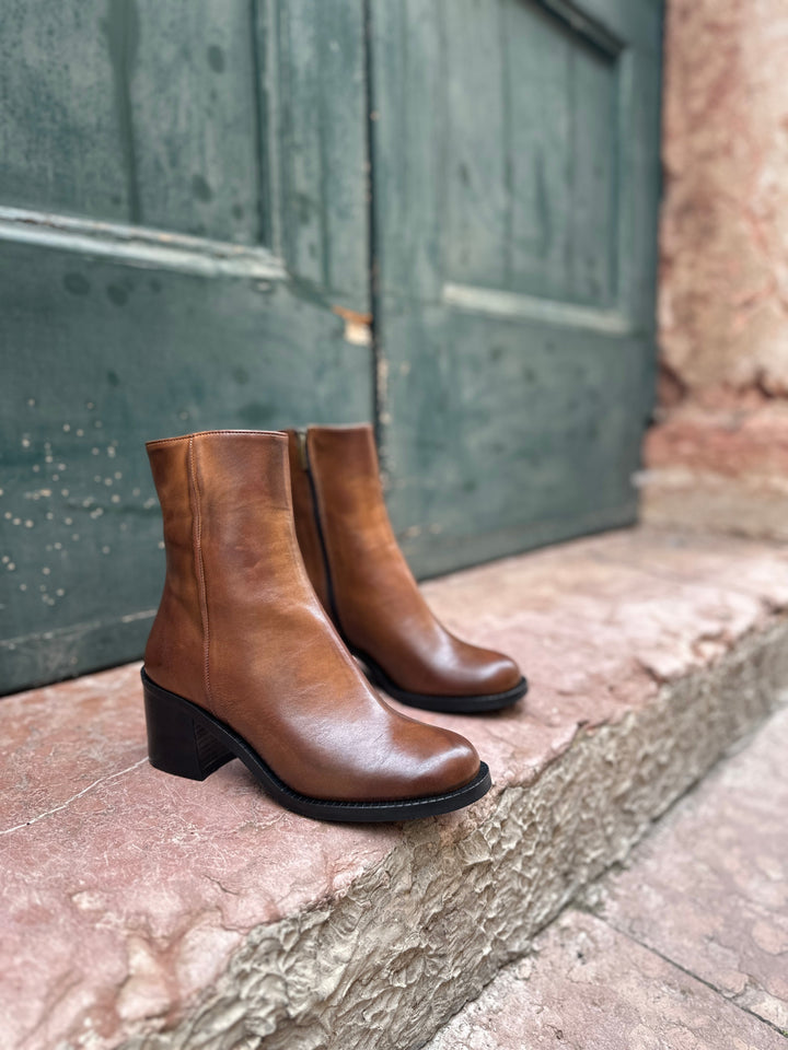 bottines vegan marron style vintage 70&