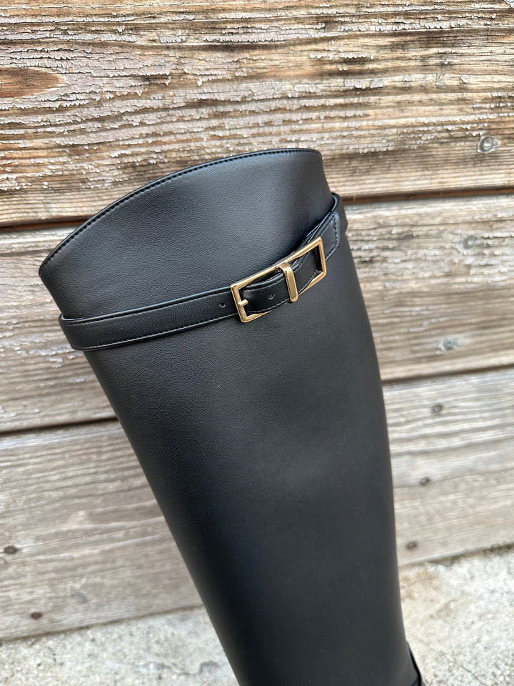 bottes vegan noires élégantes