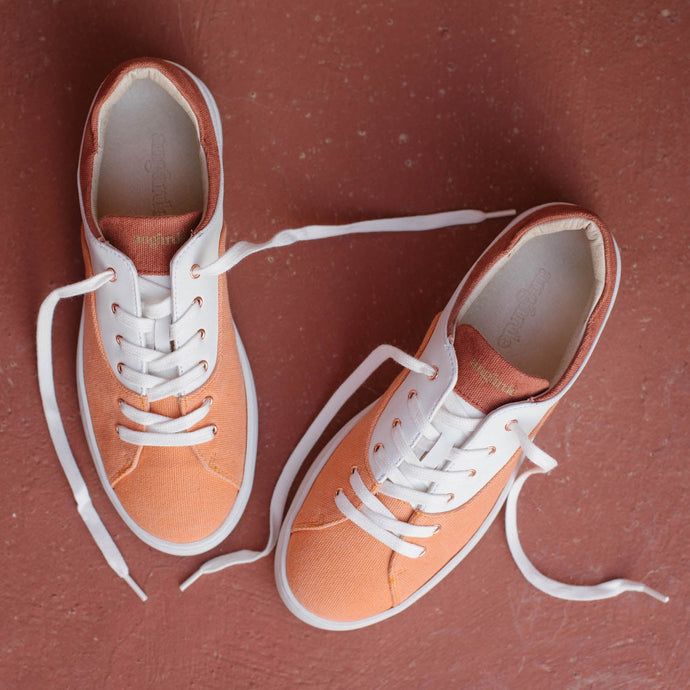 basket femme vegan cactus terracotta, packshot vue de dessus