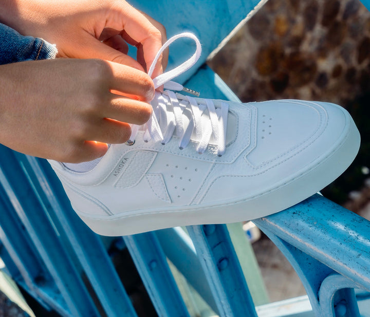 Sneaker Matéo basse biosourcée &amp; recyclée blanche - Tennis éthique, écoresponsable et vegan
