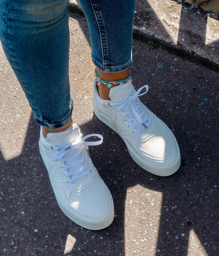 Sneaker Matéo basse biosourcée &amp; recyclée blanche - Tennis éthique, écoresponsable et vegan