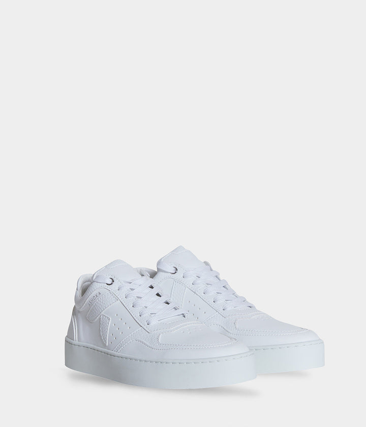 Sneaker Matéo basse biosourcée &amp; recyclée blanche - Tennis éthique, écoresponsable et vegan