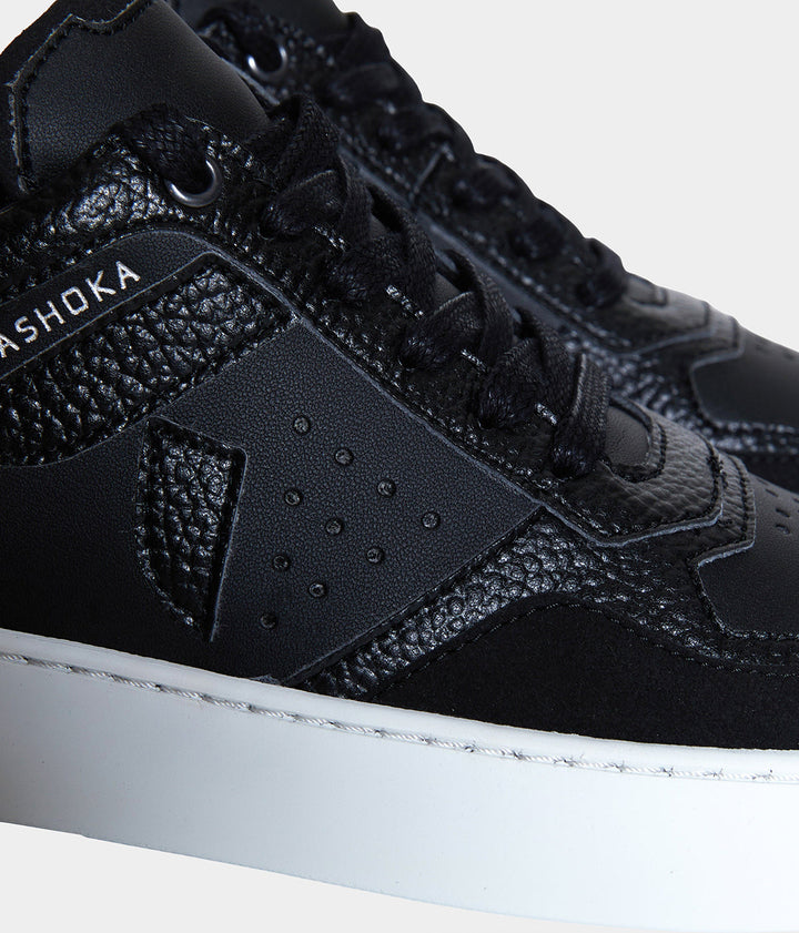 Sneaker végétale Matéo basse biosourcée &amp; recyclée noire - Tennis éthique, écoresponsable et vegan