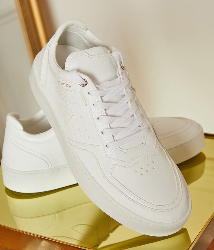 Sneaker Matéo basse biosourcée &amp; recyclée blanche - Tennis éthique, écoresponsable et vegan
