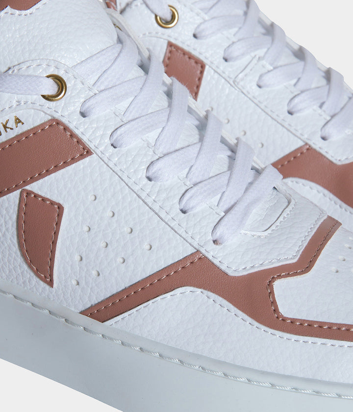 Détail Sneaker Matéo basse biosourcée &amp; recyclée nude - Tennis éthique, écoresponsable et vegan