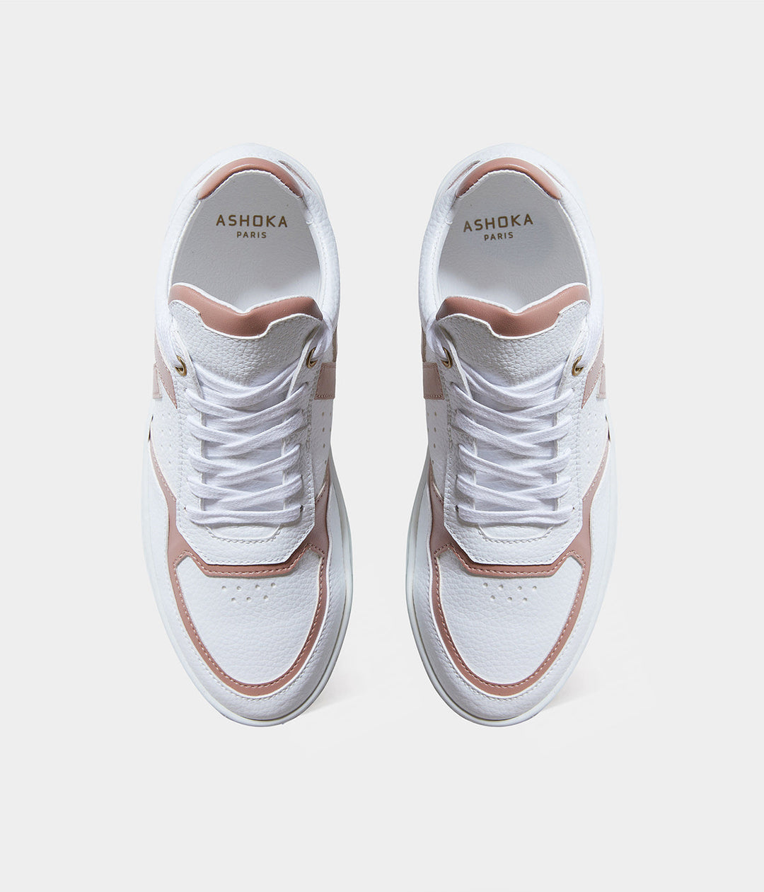Sneaker Matéo basse biosourcée &amp; recyclée nude haut - Tennis éthique, écoresponsable et vegan