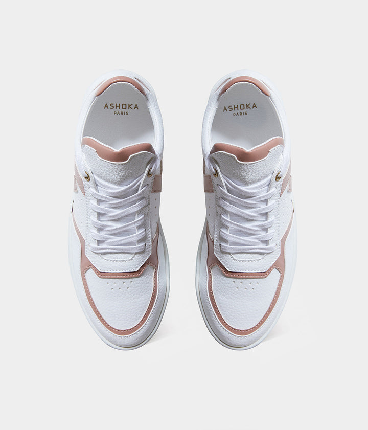 Sneaker Matéo basse biosourcée &amp; recyclée nude haut - Tennis éthique, écoresponsable et vegan