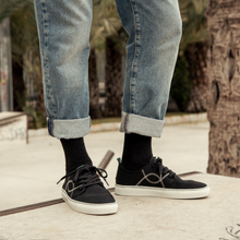 Charger l&#39;image dans la galerie, Baskets vegan noir homme skate