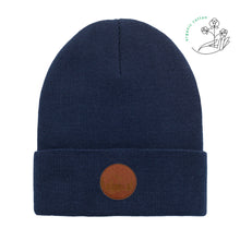 Charger l&#39;image dans la galerie, bonnet vegan en coton bio bleu marine