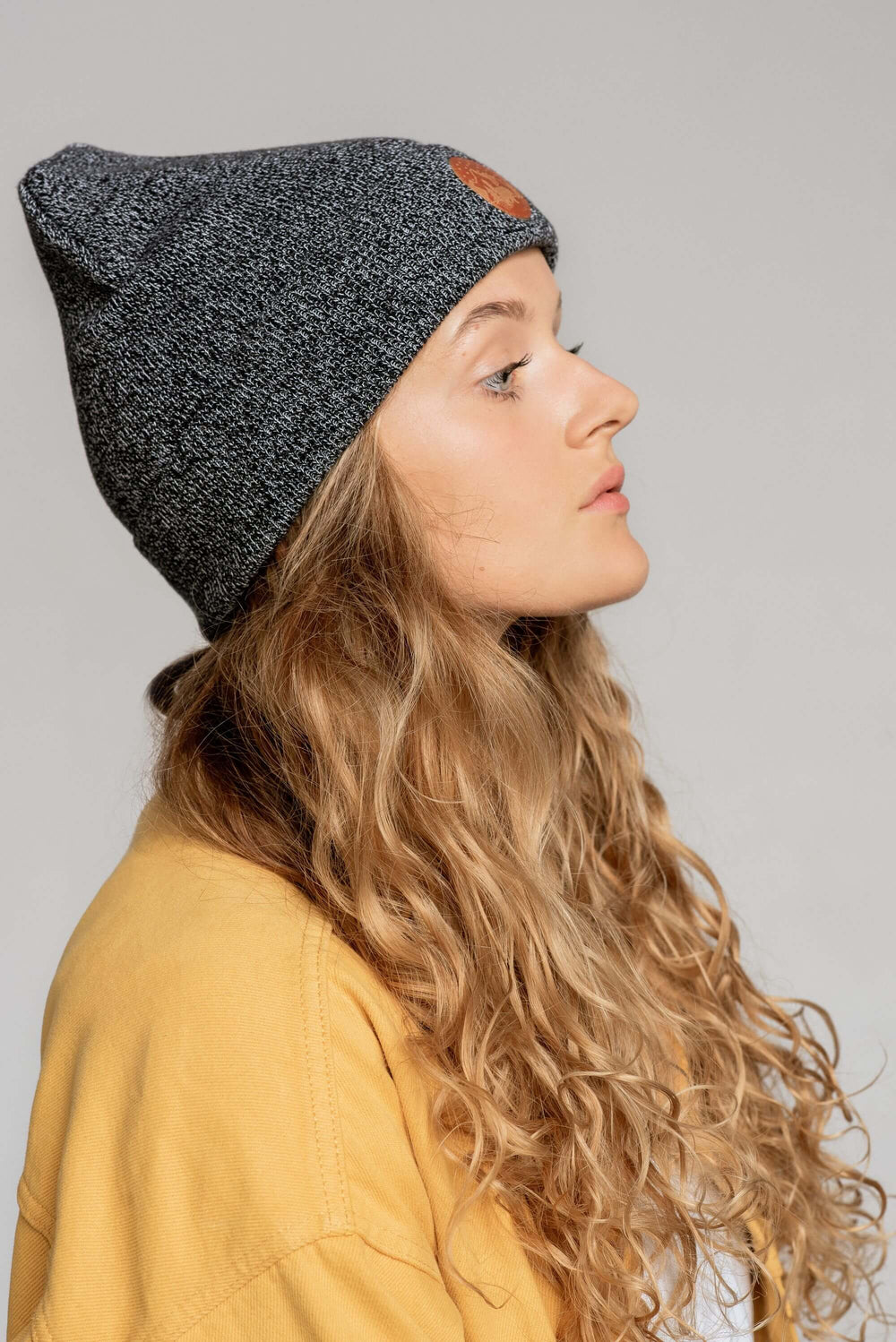 bonnet gris chiné en coton bio