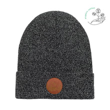 Load image into Gallery viewer, bonnet gris chiné en coton bio