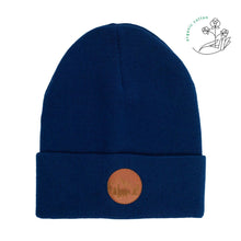 Load image into Gallery viewer, bonnet vegan en coton bio bleu