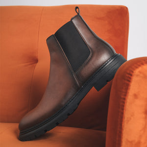 bottines Chelsea marron homme