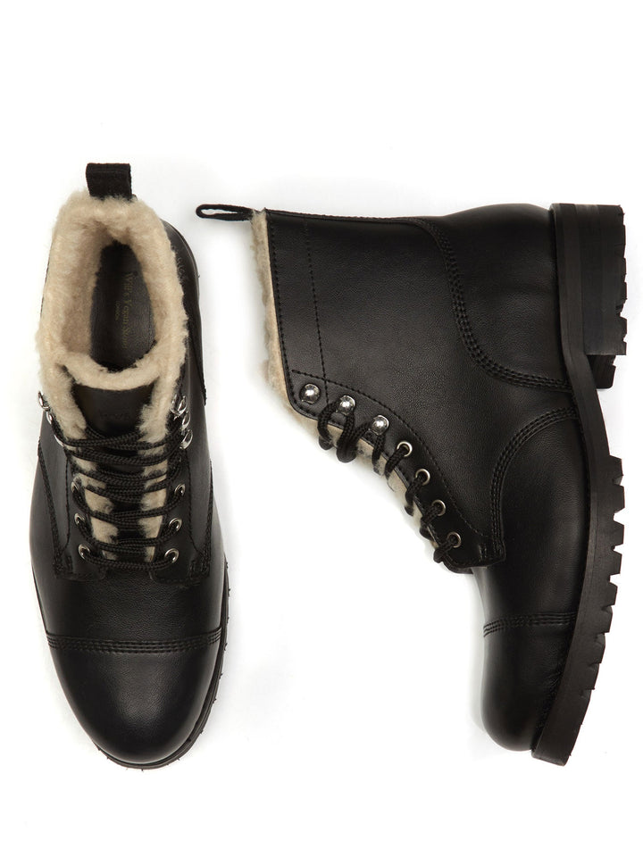 bottines vegan style worker fourrées