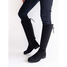Load image into Gallery viewer, bottes femme vegan daim noires