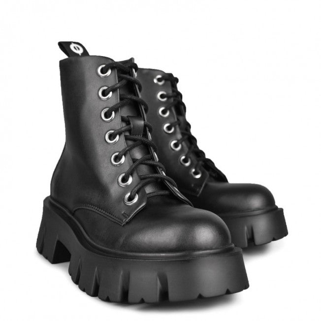 bottines noire grosses semelles vegan