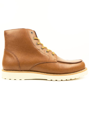 bottines vegan marron à lacet en cuir vegan
