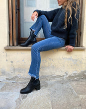 Charger l&#39;image dans la galerie, bottines noires eco responsables et vegan élégantes à talons