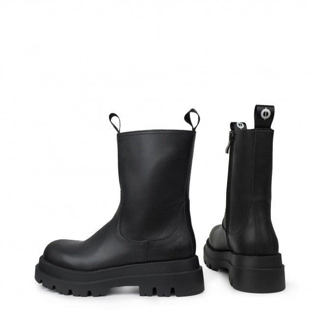 bottines noire vegan chunky