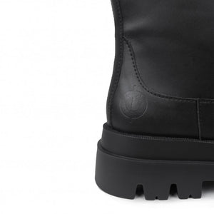 bottines noire vegan chunky