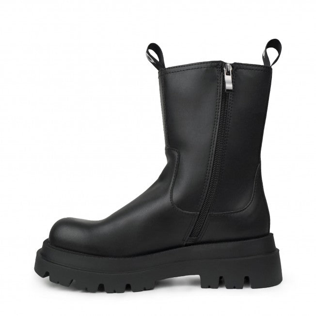 bottines noire vegan chunky