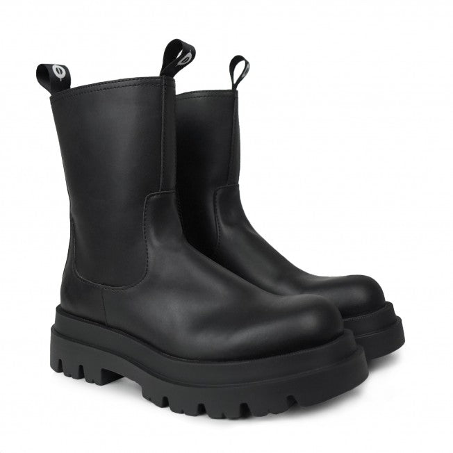 bottines noire vegan chunky