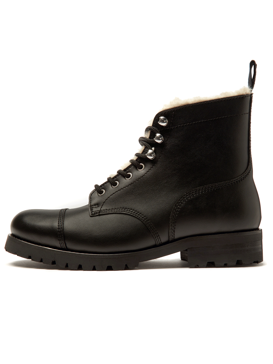 bottines vegan style worker fourrées