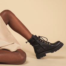 Charger l&#39;image dans la galerie, bottines noires ethiques cuir vegan