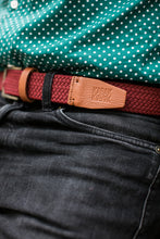 Load image into Gallery viewer, Dark Red Woven Belt
